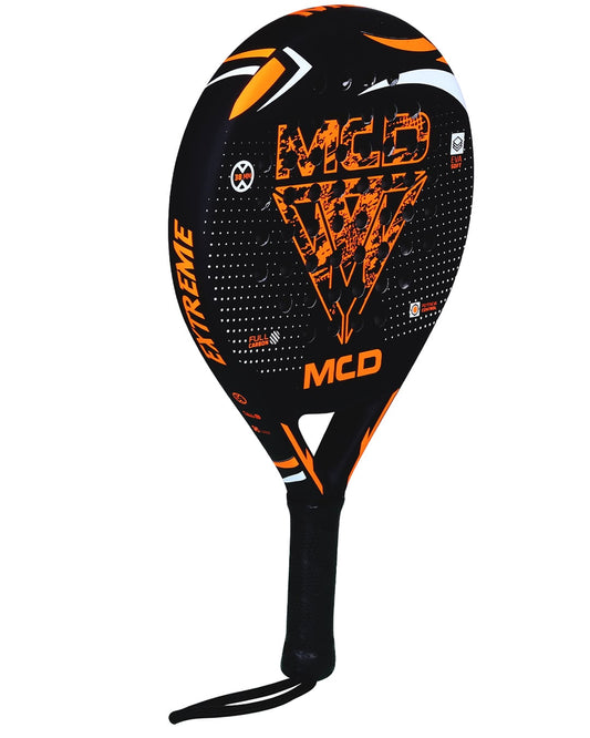 MCD Padel Racket 3K Carbon Fibre Faces with Soft Eva Foam Grip Handle for Control and Power Lightweight Professional Match Paddle Tennis Rackets for Adults