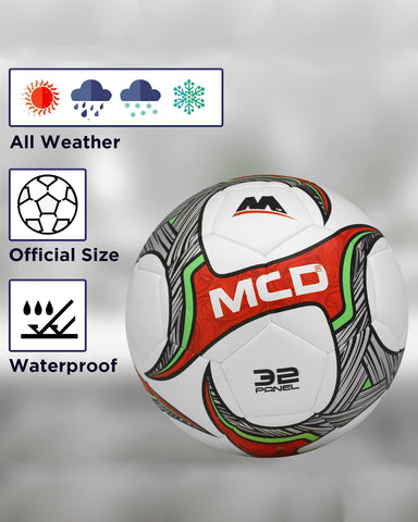 MCD Astro Hybrid Football White Red