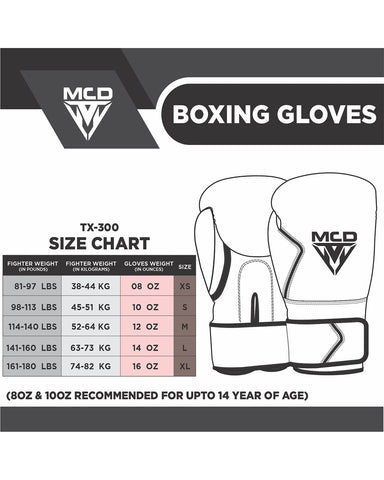 MCD BOXING GLOVES TX-300 SERIES